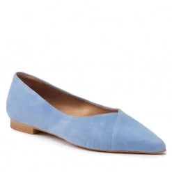 R.Polański Chaussures Basses Ballerines R.POLAŃSKI - 1474 Błękitny Zamsz Bleu