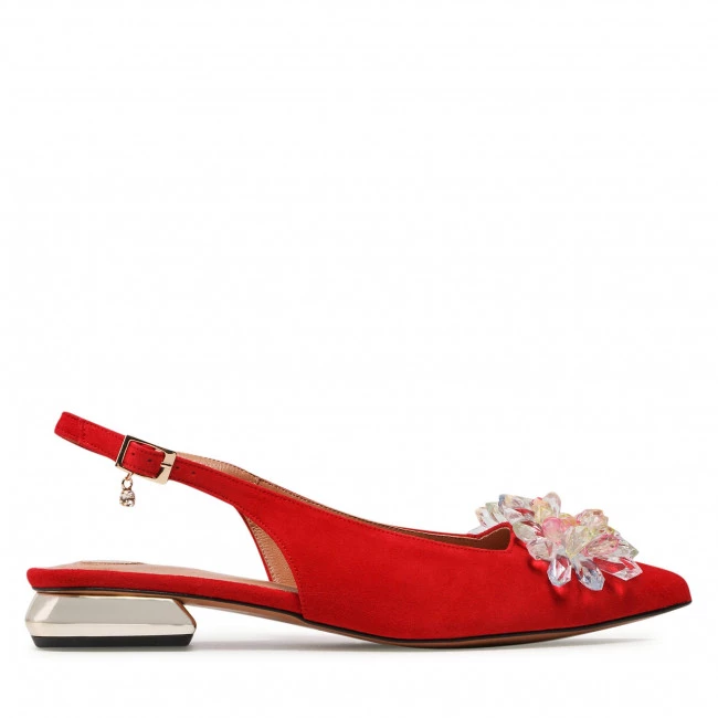 R.Polański Mules Et Sandales Sandales R.POLAŃSKI - 1015/L Czerwony Zamsz Rouge 2 R.Polański Mules Et Sandales Sandales R.POLAŃSKI - 1015/L Czerwony Zamsz Rouge – Image 2