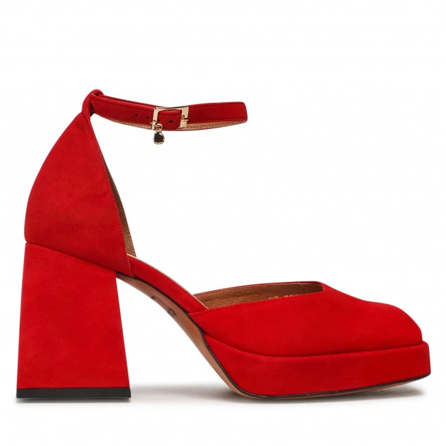 R.Polański Chaussures Basses R.POLAŃSKI - 1454 Czerwony Zamsz Rouge 2 R.Polański Chaussures Basses R.POLAŃSKI - 1454 Czerwony Zamsz Rouge – Image 2