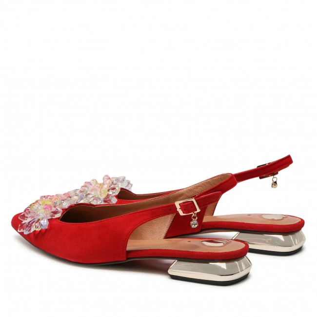 R.Polański Mules Et Sandales Sandales R.POLAŃSKI - 1015/L Czerwony Zamsz Rouge 3 R.Polański Mules Et Sandales Sandales R.POLAŃSKI - 1015/L Czerwony Zamsz Rouge – Image 3