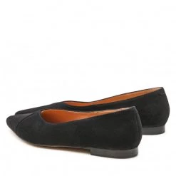 R.Polański Chaussures Basses Ballerines R.POLAŃSKI - 1474 Czarny Zamsz Noir -R.Polański Soldes Magasin 03 0000300706787 rz