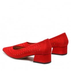 R.Polański Chaussures Basses R.POLAŃSKI - 1478 Czerwony Zamsz Rouge -R.Polański Soldes Magasin 03 0000300710494 rz
