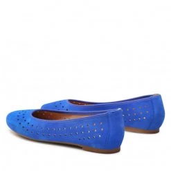 R.Polański Chaussures Basses Ballerines R.POLAŃSKI - 1484 Chaber Zamsz Bleu -R.Polański Soldes Magasin 03 0000300713013 rz