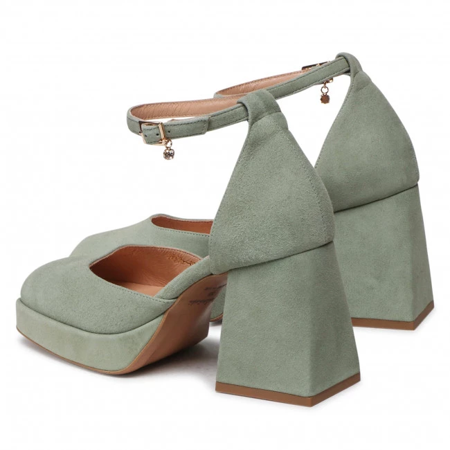 R.Polański Mules Et Sandales Chaussures Basses R.POLAŃSKI - 1454 Mięta Zamsz Vert 3 R.Polański Mules Et Sandales Chaussures Basses R.POLAŃSKI - 1454 Mięta Zamsz Vert – Image 3