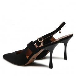 R.Polański Mules Et Sandales Sandales R.POLAŃSKI - 1442 Czarny Zamsz Noir -R.Polański Soldes Magasin 03 0000300718018 rz