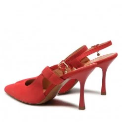 R.Polański Mules Et Sandales Sandales R.POLAŃSKI - 1442 Koralowy Zamsz Rose -R.Polański Soldes Magasin 03 0000300718254 rz