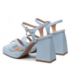 R.Polański Mules Et Sandales Sandales R.POLAŃSKI - 1458 Błekit Polina Lico 584 Bleu -R.Polański Soldes Magasin 03 0000300719138 ki