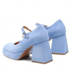 R.Polański Chaussures Basses R.POLAŃSKI - 1453 Błękitny Zamsz Bleu -R.Polański Soldes Magasin 03 0000300720370 rz