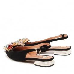 R.Polański Mules Et Sandales Sandales R.POLAŃSKI - 1488/L Czarny Zamsz Noir -R.Polański Soldes Magasin 03 0000300722503 rz