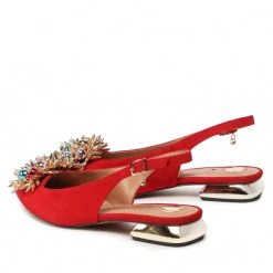 R.Polański Mules Et Sandales Sandales R.POLAŃSKI - 1488/L Czerwony Zamsz Rouge -R.Polański Soldes Magasin 03 0000300722589 bs