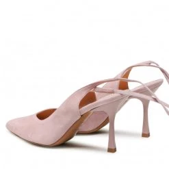 R.Polański Mules Et Sandales Sandales R.POLAŃSKI - 1421 Różowy Zamsz Rose -R.Polański Soldes Magasin 03 0000300723227 rz