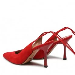 R.Polański Mules Et Sandales Sandales R.POLAŃSKI - 1421 Czerwony Zamsz Rouge -R.Polański Soldes Magasin 03 0000300724033 rz