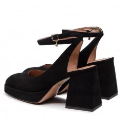 R.Polański Mules Et Sandales Sandales R.POLAŃSKI - 1491 Czarny Zamsz Noir -R.Polański Soldes Magasin 03 0000300726044 swa