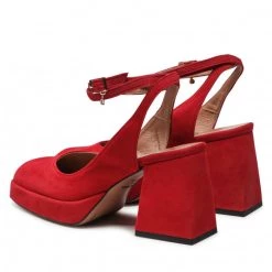 R.Polański Mules Et Sandales Sandales R.POLAŃSKI - 1491 Czerwony Zamsz Rouge -R.Polański Soldes Magasin 03 0000300726228 rz 1