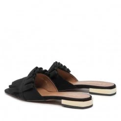 R.Polański Mules Et Sandales Mules / Sandales De Bain R.POLAŃSKI - 1282 Czarny Zamsz Noir -R.Polański Soldes Magasin 03 0000300731598 st