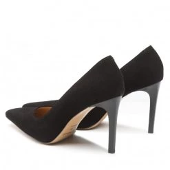 Chaussures Basses Talons Aiguilles R.Polański - 1572 Czarny Zamsz Noir -R.Polański Soldes Magasin 03 0000301600688 ks