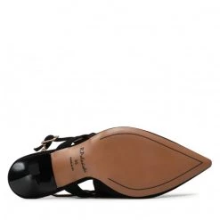 R.Polański Mules Et Sandales Sandales R.POLAŃSKI - 1442 Czarny Zamsz Noir -R.Polański Soldes Magasin 04 0000300718018 rz