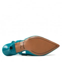 R.Polański Mules Et Sandales Sandales R.POLAŃSKI - 1442 Turkus Zamsz Bleu -R.Polański Soldes Magasin 04 0000300718094 rz