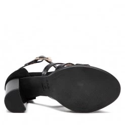 R.Polański Mules Et Sandales Sandales R.POLAŃSKI - 1452 Czarny Lakier/Czarny Zamsz Noir -R.Polański Soldes Magasin 04 0000300724729 is