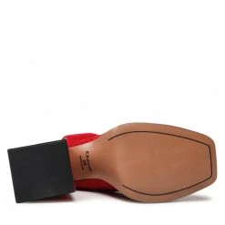 R.Polański Mules Et Sandales Sandales R.POLAŃSKI - 1491 Czerwony Zamsz Rouge -R.Polański Soldes Magasin 04 0000300726228 rz 1