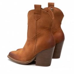 R.Polański Bottes Et Autres Bottines R.POLAŃSKI - 1424 Rudy Zamsz Marron -R.Polański Soldes Magasin 04 0000301595465 plj