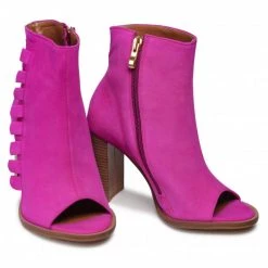 R.Polański Bottes Et Autres Bottines R.POLAŃSKI - 1413 Fuksja Zamsz Rose -R.Polański Soldes Magasin 05 0000300016428 rz