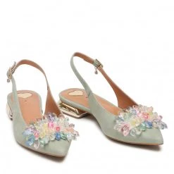 R.Polański Mules Et Sandales Sandales R.POLAŃSKI - 1015/L Mięta Zamsz Vert -R.Polański Soldes Magasin 05 0000300596524 rz