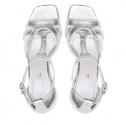 R.Polański Mules Et Sandales Sandales R.POLAŃSKI - 1472 Srebrny Kryształ Argent -R.Polański Soldes Magasin 05 0000300704721 rz