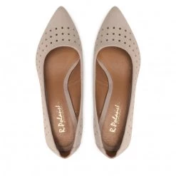 R.Polański Chaussures Basses R.POLAŃSKI - 1473 Beżowy Zamsz Beige -R.Polański Soldes Magasin 05 0000300705216 rz