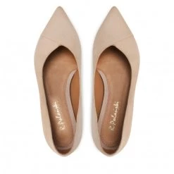 R.Polański Chaussures Basses Ballerines R.POLAŃSKI - 1474 Capuccino Zamsz Beige -R.Polański Soldes Magasin 05 0000300705704 rz