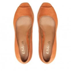 R.Polański Chaussures Basses R.POLAŃSKI - 1475 Rudy Zamsz Orange -R.Polański Soldes Magasin 05 0000300708040 rz