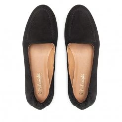 R.Polański Chaussures Basses R.POLAŃSKI - 1482 Czarny Zamsz Noir -R.Polański Soldes Magasin 05 0000300712214 mf