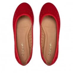 R.Polański Chaussures Basses Ballerines R.POLAŃSKI - 1484 Czerwony Zamsz Rouge -R.Polański Soldes Magasin 05 0000300712801 ph