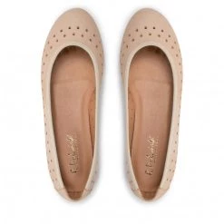 R.Polański Chaussures Basses Ballerines R.POLAŃSKI - 1484 Cappuccino Zamsz Beige -R.Polański Soldes Magasin 05 0000300712948 mk