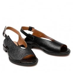 R.Polański Mules Et Sandales Sandales R.POLAŃSKI - 1440 Czarny Krzyształ Noir -R.Polański Soldes Magasin 05 0000300716571 rz