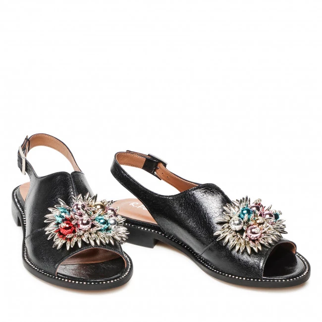 R.Polański Mules Et Sandales Sandales R.POLAŃSKI - 1438 Czarny Kryształ Noir 5 R.Polański Mules Et Sandales Sandales R.POLAŃSKI - 1438 Czarny Kryształ Noir – Image 5