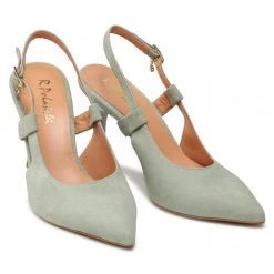 R.Polański Mules Et Sandales Sandales R.POLAŃSKI - 1442 Miętowy Zamsz Vert -R.Polański Soldes Magasin 05 0000300718339 rz