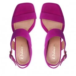 R.Polański Mules Et Sandales Sandales R.POLAŃSKI - 1451 Fuksja Zamsz Rose -R.Polański Soldes Magasin 05 0000300718735 rz