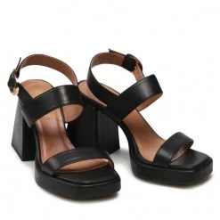 R.Polański Mules Et Sandales Sandales R.POLAŃSKI - 1451 Czarna Polina Lico Noir -R.Polański Soldes Magasin 05 0000300719053 rz