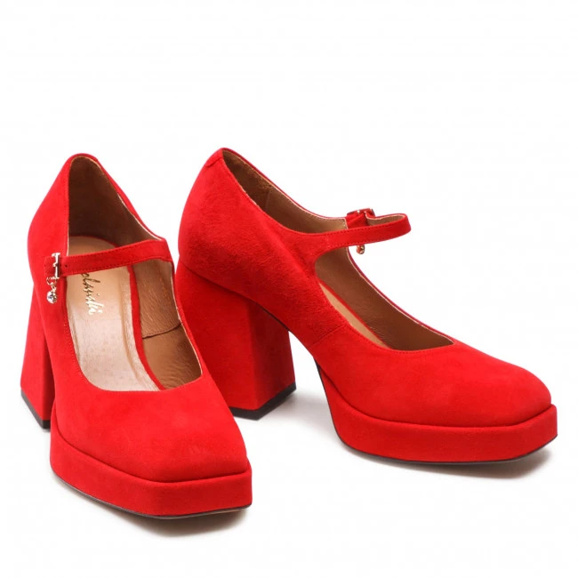 R.Polański Chaussures Basses R.POLAŃSKI - 1453 Czerwony Zamsz Rouge 5 R.Polański Chaussures Basses R.POLAŃSKI - 1453 Czerwony Zamsz Rouge – Image 5