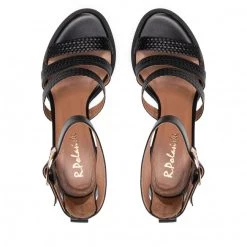 R.Polański Mules Et Sandales Sandales R.POLAŃSKI - 1452 Czarny Polina 550 Lico Noir -R.Polański Soldes Magasin 05 0000300724804 is