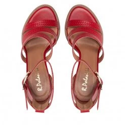 R.Polański Mules Et Sandales Sandales R.POLAŃSKI - 1452 Czerwony Lico Rouge -R.Polański Soldes Magasin 05 0000300724897 is