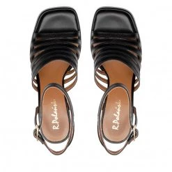 R.Polański Mules Et Sandales Sandales R.POLAŃSKI - 1457 Czarny Polina 550 Lico Noir -R.Polański Soldes Magasin 05 0000300725290 is