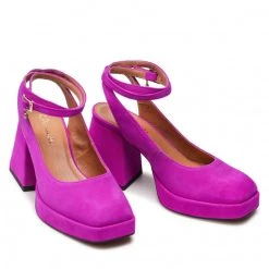 R.Polański Mules Et Sandales Sandales R.POLAŃSKI - 1491 Fuksja Zamsz Violet -R.Polański Soldes Magasin 05 0000300726136 rz 1