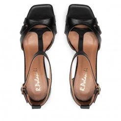 R.Polański Mules Et Sandales Sandales R.POLAŃSKI - 1489 Czarny Polina 550 Lico Noir -R.Polański Soldes Magasin 05 0000300728147 st 1