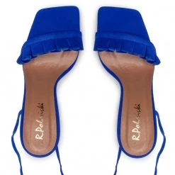 R.Polański Mules Et Sandales Talons Aiguilles R.POLAŃSKI - 1324 Chaber Zamsz Bleu Marine -R.Polański Soldes Magasin 05 0000300731352 mk