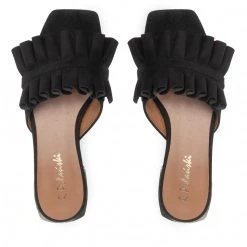 R.Polański Mules Et Sandales Mules / Sandales De Bain R.POLAŃSKI - 1282 Czarny Zamsz Noir -R.Polański Soldes Magasin 05 0000300731598 st