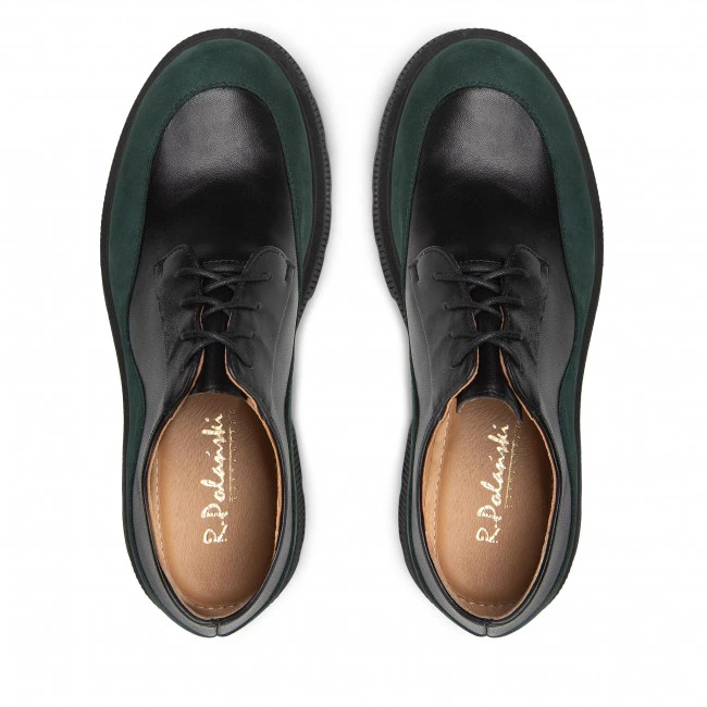 Chaussures Basses R.Polański - 1557 Czarny Lico/Zielony Nubuk Noir, Vert 5 Chaussures Basses R.Polański - 1557 Czarny Lico/Zielony Nubuk Noir, Vert – Image 5