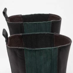 Bottes Et Autres Bottines Chelsea R.Polański - 1558 Czarny Lico/Zielony Nubuk Noir -R.Polański Soldes Magasin 05 0000301596042 st