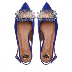 R.Polański Mules Et Sandales Sandales R.POLAŃSKI - 1015/L Chaber Zamsz Bleu -R.Polański Soldes Magasin 06 0000300595725 rz